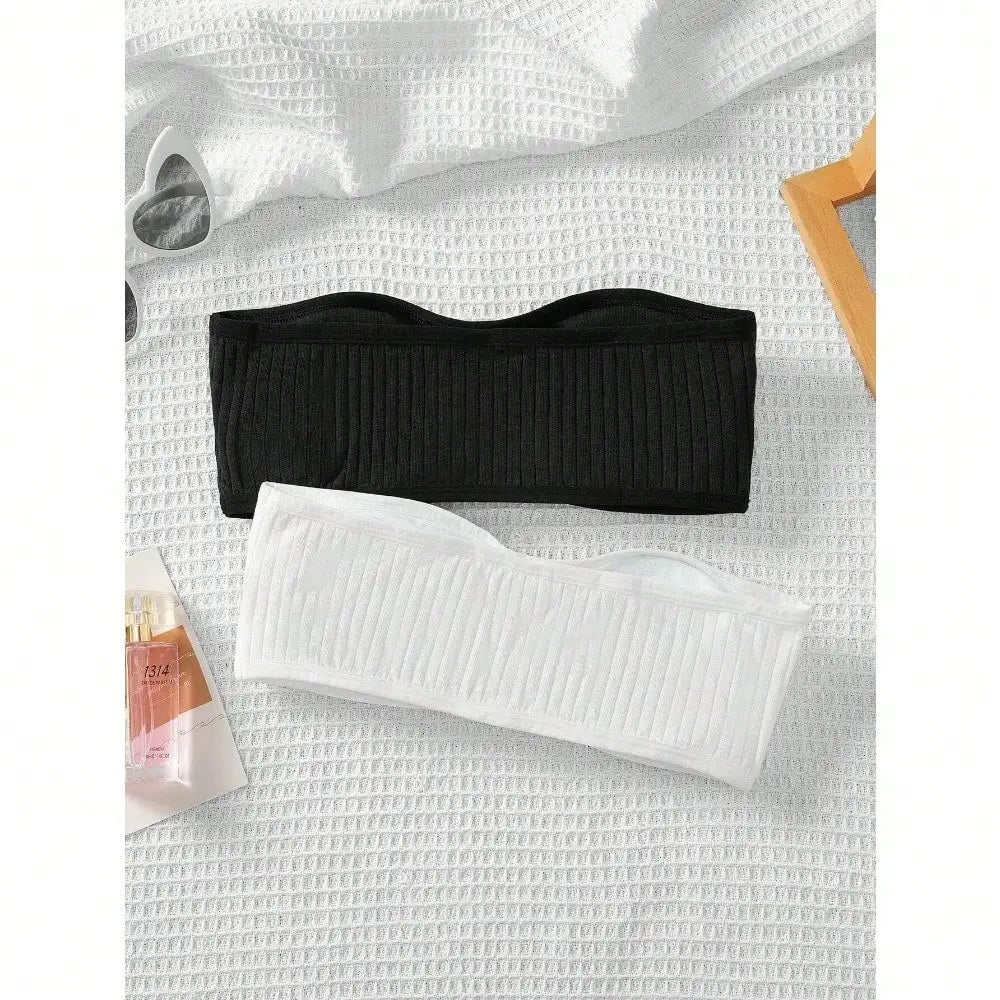 3pcs Tween Girls Casual Camisole Bralette Crop Top Layering Bras, Black, White, Light Floral Gray Strapless Tops