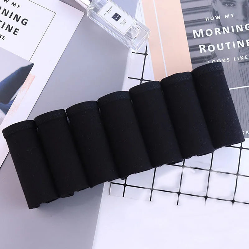 7Pcs Panties for Women Cotton Underwear Plus Size Sexy Briefs Girls Breathable Soft Lingerie Female Cute Solid Color Underpants