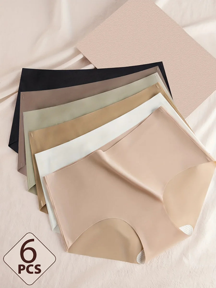 6pcs of Women'S Sexy Underwear - Soft, Comfortable, Skin-Friendly, Healthy, Elegant, And Seamless Panties, Suitable for Daily Re