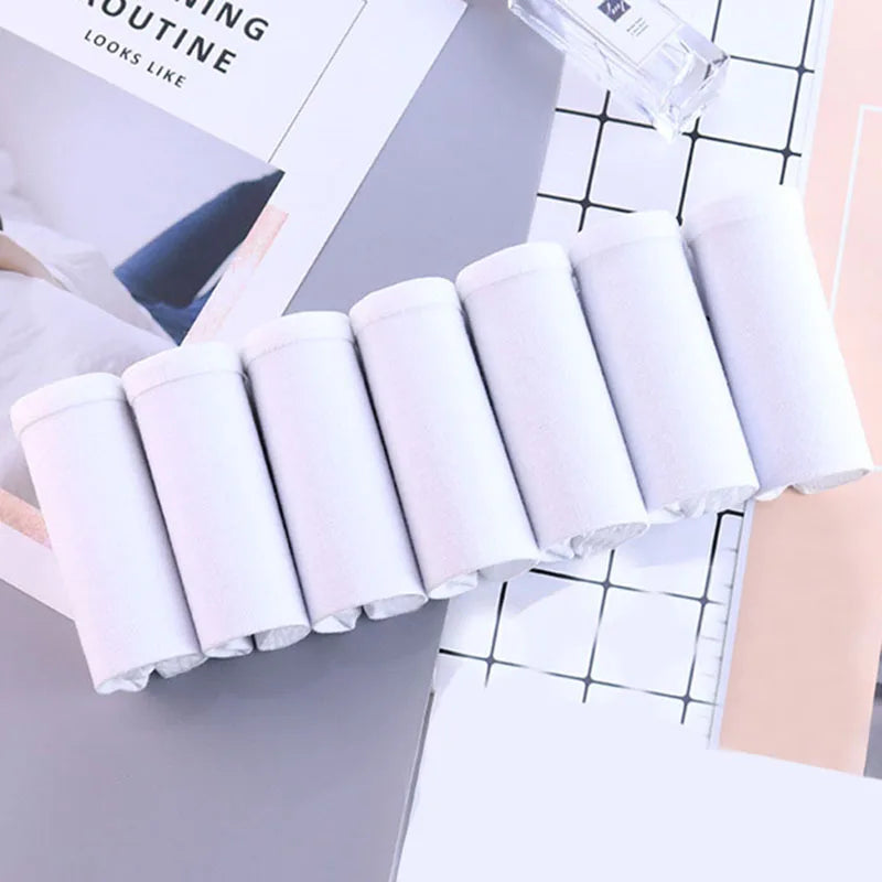 7Pcs Panties for Women Cotton Underwear Plus Size Sexy Briefs Girls Breathable Soft Lingerie Female Cute Solid Color Underpants